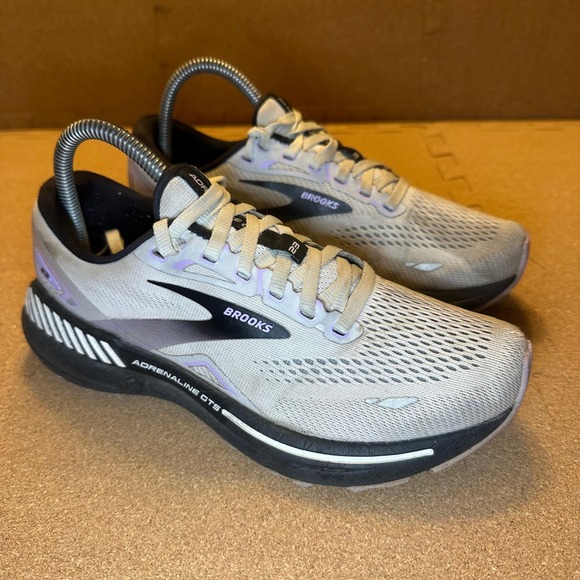 Brooks Shoes - Brooks Adrenaline GTS 23 Womens Running Shoes Grey Purple 1203811B039 Size 7.5